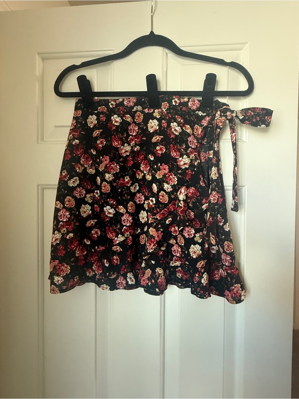 Nasty Gal Floral Faux Wrap Skirt